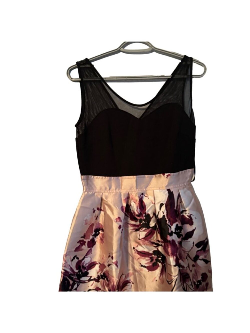 Alexa B Nites Floral Satin Midi Dress Black & Pink Size 8 women dress. NWT - Picture 11 of 12